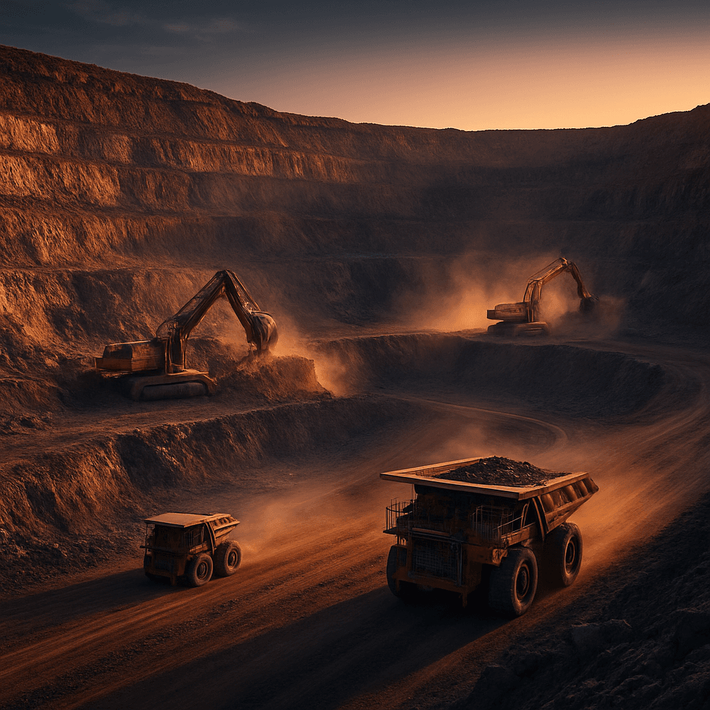 Hero mining operations background